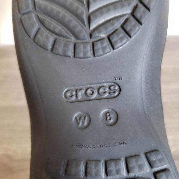 Crocs Kadee Slingback Slip-On Ballet Flats Shoes Cutouts Black Size Women's 8 - Picture 8 of 9